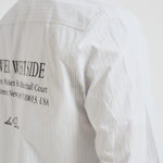 Camicia uomo a righe pistacchio e bianca 1000442 479 LES DEUX 