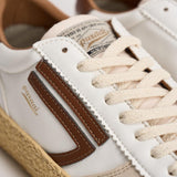 Sneakers uomo Vintage Whale bianche e marrone VINTAGE BARK PURAAI 