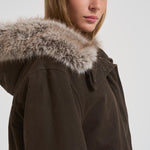 Parka con imbottitura in pelliccia donna S1141 2600266 BAZAR DELUXE 