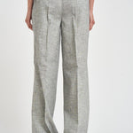 Pantalone donna palazzo grigio mélange 106918 A3ASZZ2 PINKO 