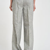 Pantalone donna palazzo grigio mélange 106918 A3ASZZ2 PINKO 