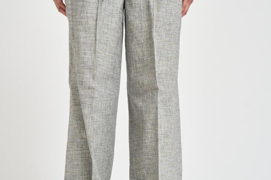 Pantalone donna palazzo grigio mélange 106918 A3ASZZ2 PINKO 