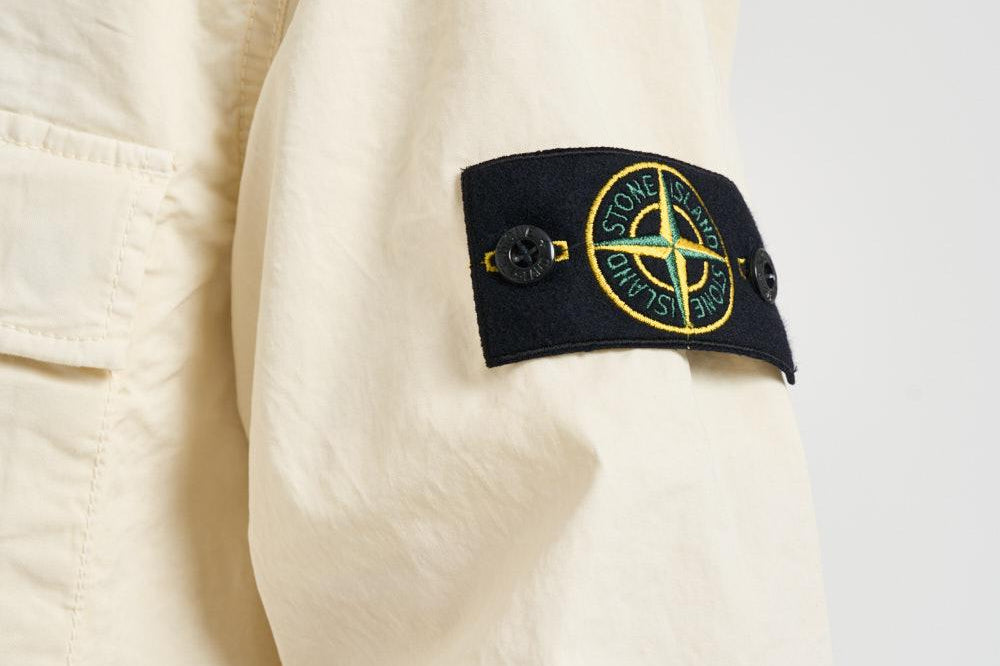 Camicia uomo manica corta panna 1100025 S0A10V0093 STONE ISLAND 