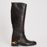 Stivali donna Charlie marroni GWF00897 F00763155390 GOLDEN GOOSE 