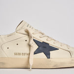Sneakers uomo Super-star crema e blu GMF00101 F00416415430 GOLDEN GOOSE 