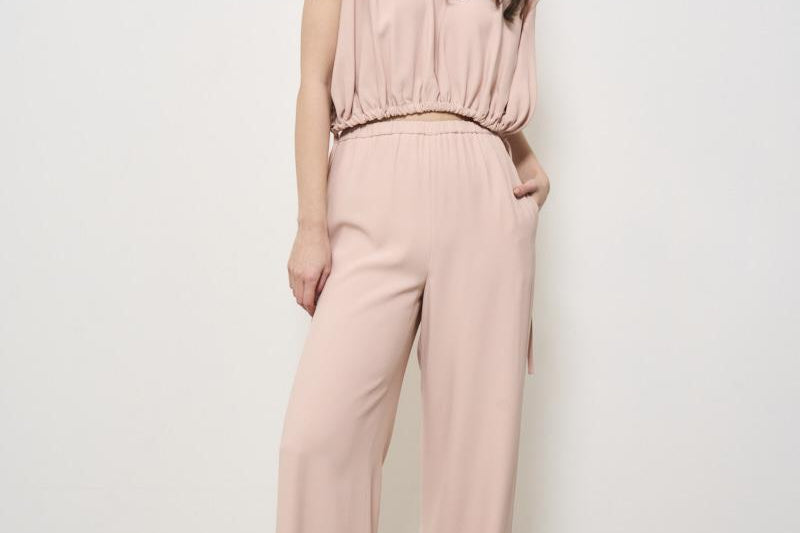 Top donna rosa cropped F5SS11 F47 LIVIANA CONTI 