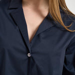 Camicia donna over blu notte L6SK18 N08 LIVIANA CONTI 
