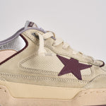 Sneakers uomo Forty2 crema e viola GMF00630 F00795815484 GOLDEN GOOSE 