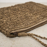 Pochette donna Club in rafia marrone CLUB DARKTEA IBELIV 