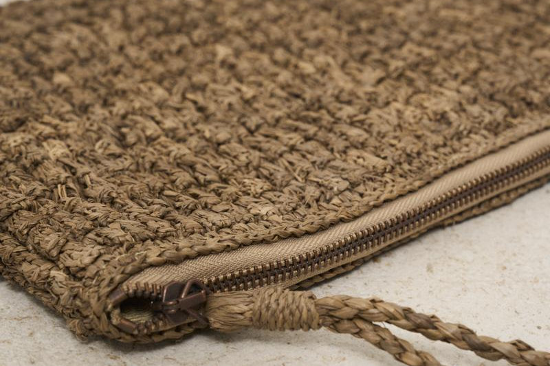 Pochette donna Club in rafia marrone CLUB DARKTEA IBELIV 