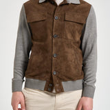 Giubbotto uomo in suede e tessuto MORRIS SUEDE626 THE JACK LEATHERS 