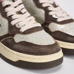 Sneakers donna Medalist Low argento e marrone AULW YB02 AUTRY 