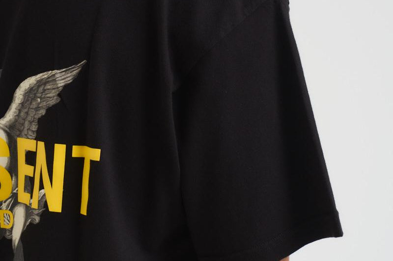 T-shirt uomo nera con stampe MLM100369 JETBLACK REPRESENT 