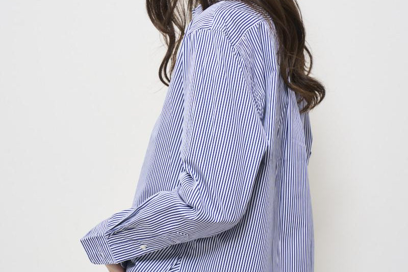 Camicia donna a righe celeste 211891419 001 RALPH LAUREN 