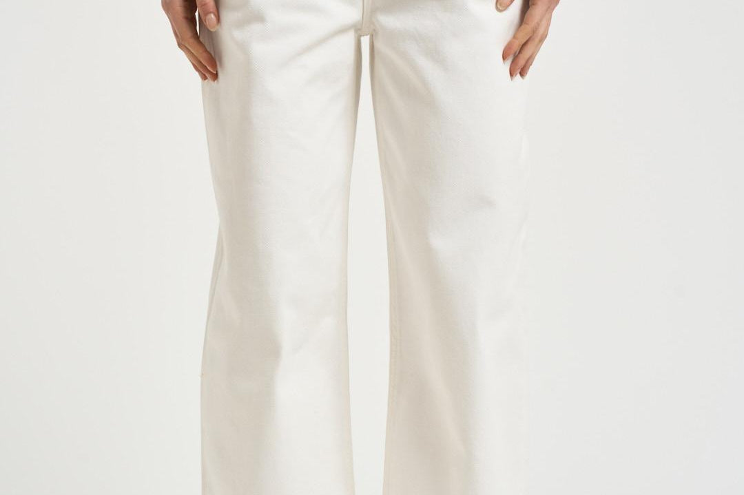 Jeans donna in denim bianco GWP02079 P00098010190 GOLDEN GOOSE 