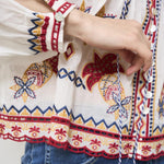 Camicia donna fantasia ricamata 332385 MARYS FARM RIO GLOBAL 