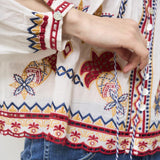 Camicia donna fantasia ricamata 332385 MARYS FARM RIO GLOBAL 