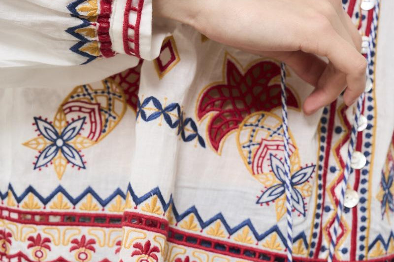 Camicia donna fantasia ricamata 332385 MARYS FARM RIO GLOBAL 