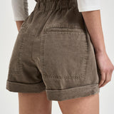 Shorts donna marroni a vita alta SH0256FA D1G04E50DZ MARANT ETOILE 