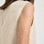 Blusa donna con foglie ricamate avana 5S1023 L9487400 GLANSHIRT 