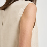 Blusa donna con foglie ricamate avana 5S1023 L9487400 GLANSHIRT 