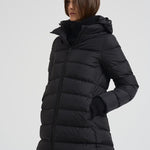 Piumino donna in nylon midi nero PI0660D 9389 HERNO 