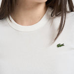 T-shirt donna a costine bianca TF5538 70V LACOSTE 