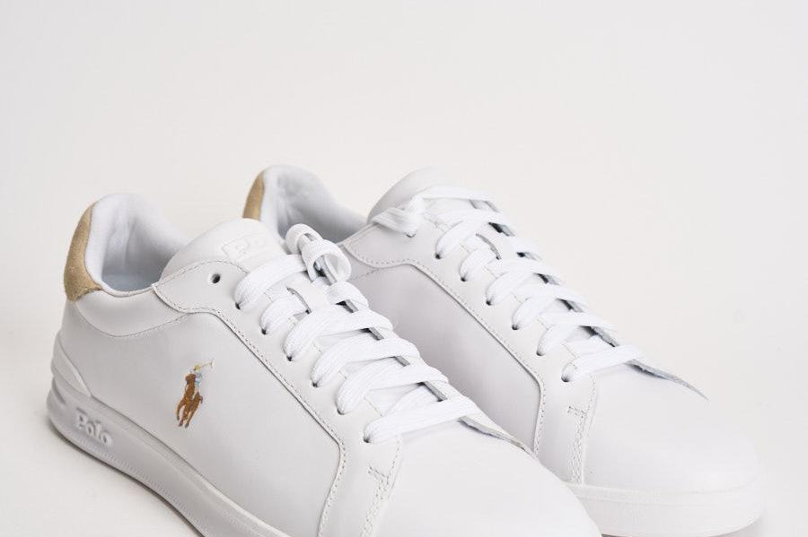 Sneakers uomo Heritage Court II bianca e beige 809940762 001 RALPH LAUREN 