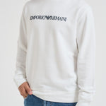 Felpa uomo girocollo bianca 8N1MR6 1JRIZF109 EMPORIO ARMANI 