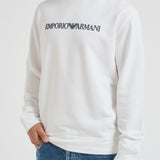 Felpa uomo girocollo bianca 8N1MR6 1JRIZF109 EMPORIO ARMANI 