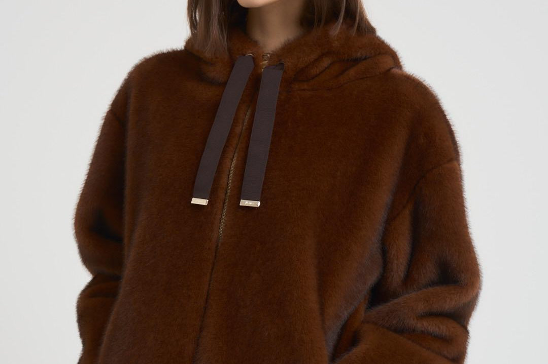 Bomber donna in ecopelliccia marrone GI000318D 8800 HERNO 