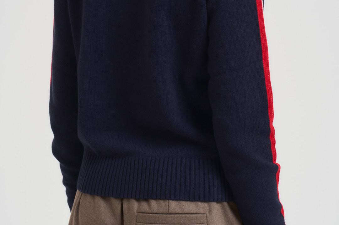 Maglia donna con stampa blu e rossa PEAK SKILOVE6141 MC2 SAINT BARTH 