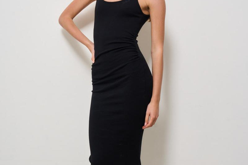 Abito donna girocollo aderente nero JENNIFER 00107H MC2 SAINT BARTH 