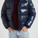 Piumino uomo in nylon lucido blu HUY015 4004 PYRENEX 