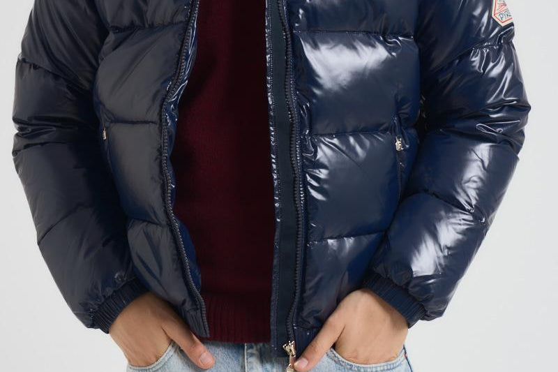 Piumino uomo in nylon lucido blu HUY015 4004 PYRENEX 