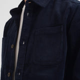 Overshirt uomo in velluto a coste blu 1000541 460 LES DEUX 