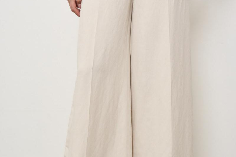 Pantalone donna beige palazzo NINA UB1754CHALK BERWICH 