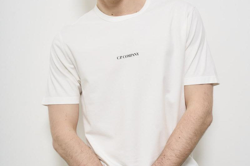 T-shirt uomo girocollo bianca TS085AG 103 CP COMPANY 