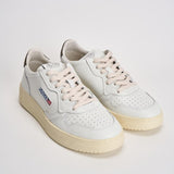 Sneakers uomo Medalist low bianca e marrone AULM LL28 AUTRY 