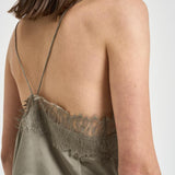 Top donna satinato verde oliva NEWIN OLIVEGREEN IRO 