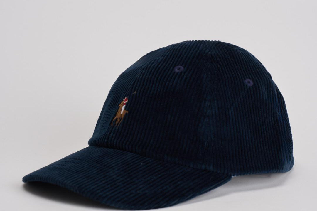 Cappellino uomo a costine blu 710847175 006 RALPH LAUREN 