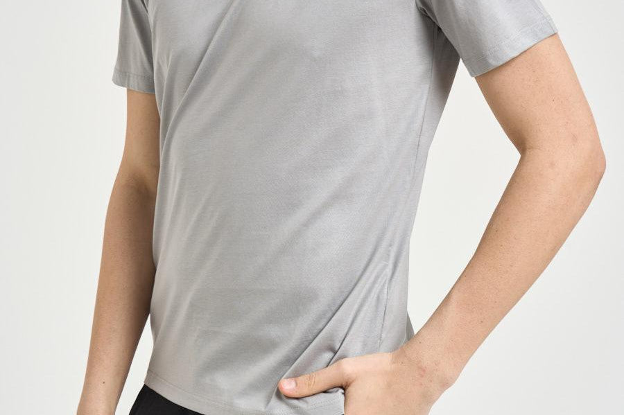 T-shirt uomo girocollo grigio chiaro SH000760 SILVER ACCADEMIE TESSILI 