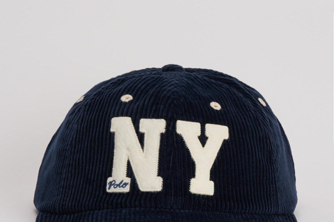 Cappello uomo baseball blu a costine NY 710979197 001 RALPH LAUREN 