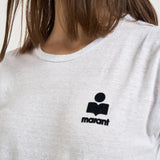 T-shirt donna Koldia girocollo in lino bianca TS0315FA A1N09E20WH MARANT ETOILE 