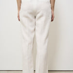 Pantalone donna bianco con pinces SIMONA LM104WHITE BERWICH 