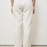 Pantalone donna bianco con pinces SIMONA LM104WHITE BERWICH 