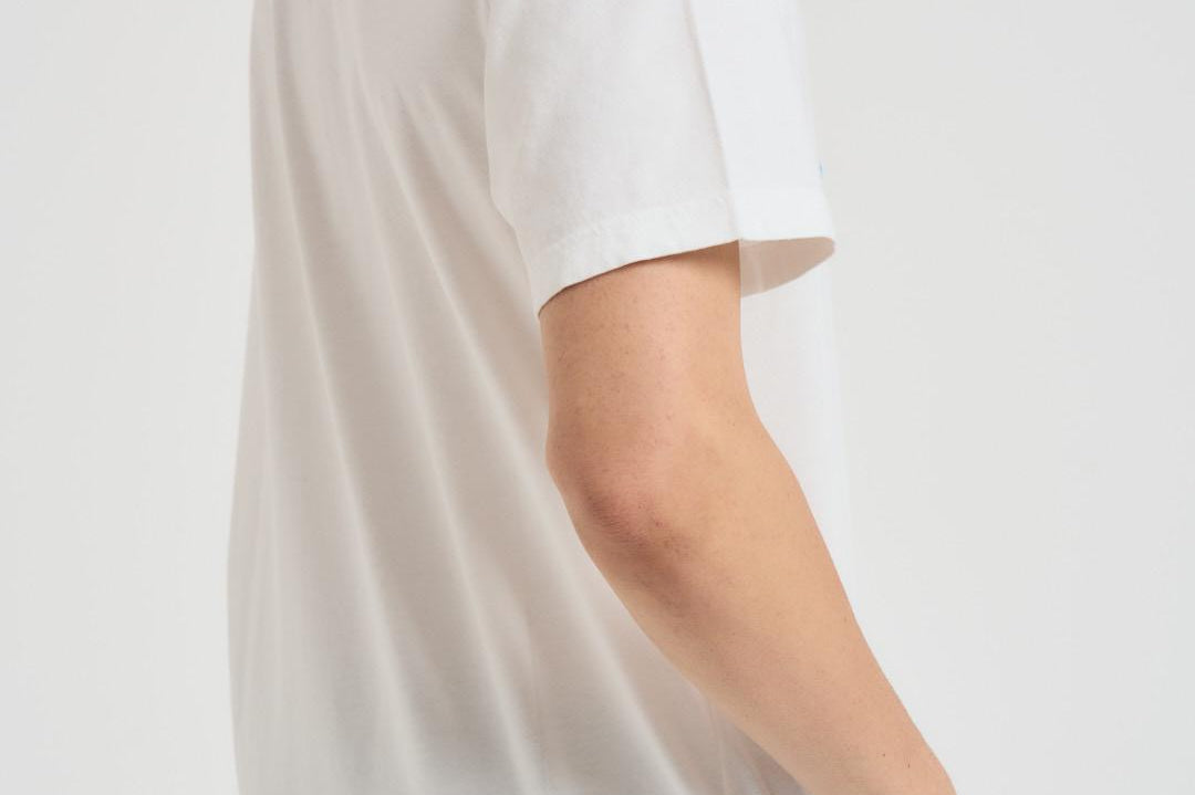 T-shirt uomo girocollo panna con ricamo ARNOTTWM APR10EMB MC2 SAINT BARTH 