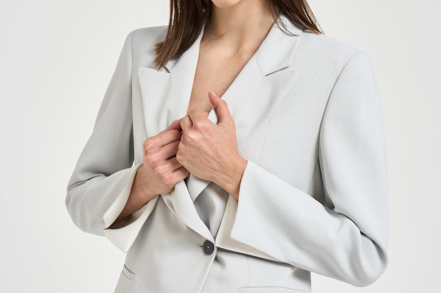 Giacca donna monopetto grigio chiaro GI0922 902 SEVENTY 
