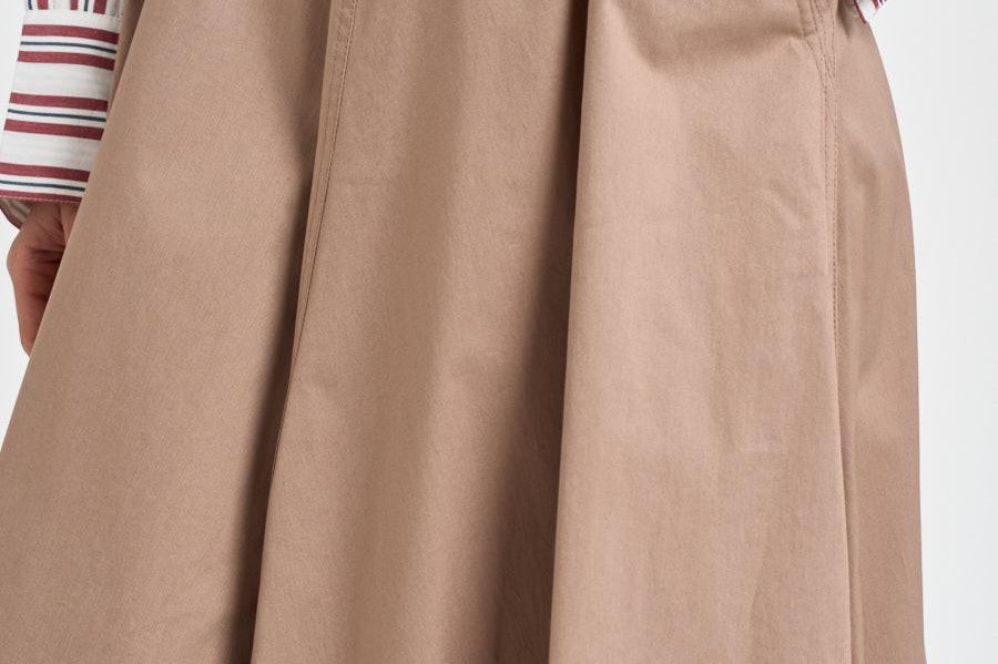 Gonna donna midi in cotone beige 101956 D6594600 INCOTEX 