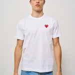 T-shirt uomo bianca con cuore rosso AXT108 WHITE COMME DES GARCON PLAY 